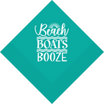 "BEACH BOATS BOOZE" Beverage Napkins (pk of 25)