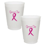 Breast Cancer Awareness Geaux Cup 16oz Frost Flex Cups (25/pk)