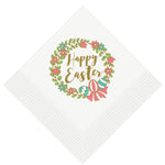 Easter Wreath Beverage Napkins [pk/25] - Party Cup Express