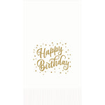 "Happy Birthday" White Guest Towels (pk of 25)