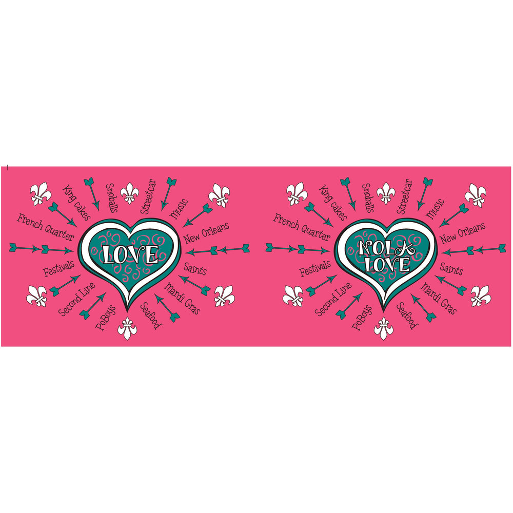 'Love NOLA Love' HOT PINK Valentine's Frost Flex Cups