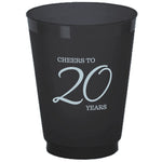 "Cheers to 20 Years" Frost Flex Cups (25/pk)