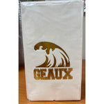 "GEAUX" (Wave) White handtowels (pk of 25)